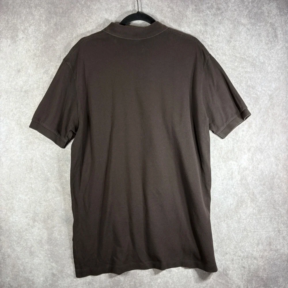 Polo Ralph Lauren Polo Shirt Mens L Brown Short Sleeve Pique Pony Logo Preppy
